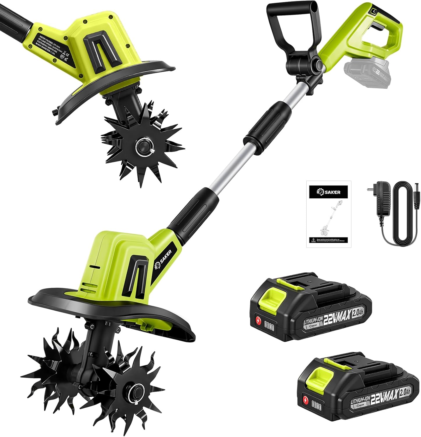 Soil Tilling Cultivator - Cordless Electric Garden Tiller Cultivator 22V