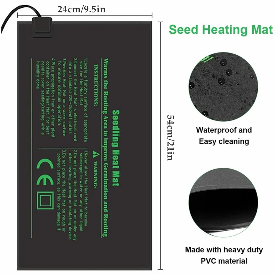 4 Sizes 220V EU Plug Seedling  – обзор и цена Seedling Heat Mat