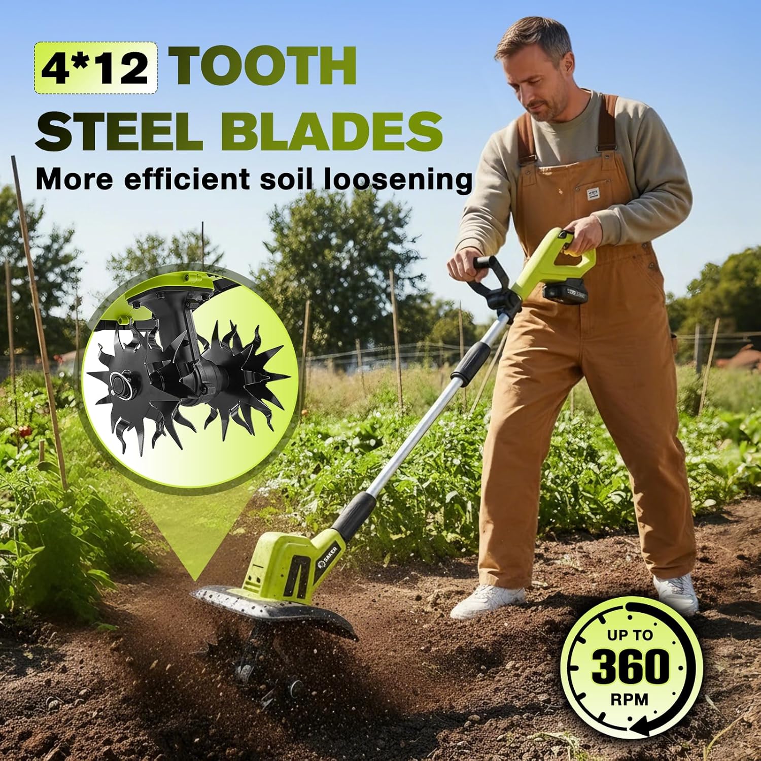 Cordless Electric Garden Tille – обзор и цена Soil Tilling Cultivator