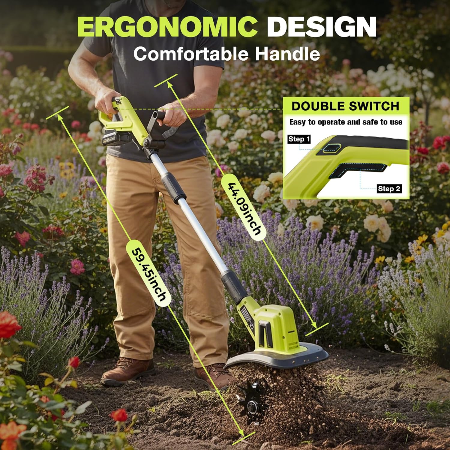 Cordless Electric Garden Tille – обзор и цена Soil Tilling Cultivator