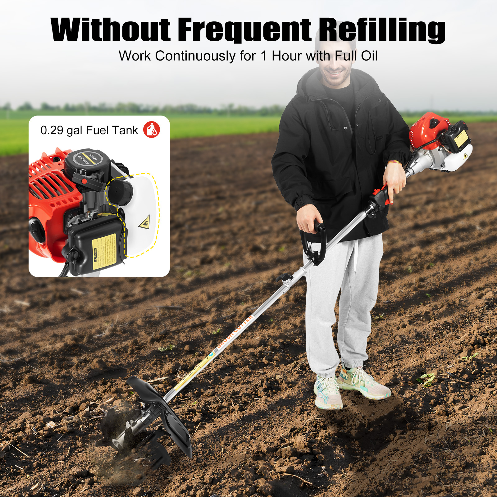 Gas Powered Mini Tiller Cultiv – обзор и цена Soil Tilling Cultivator