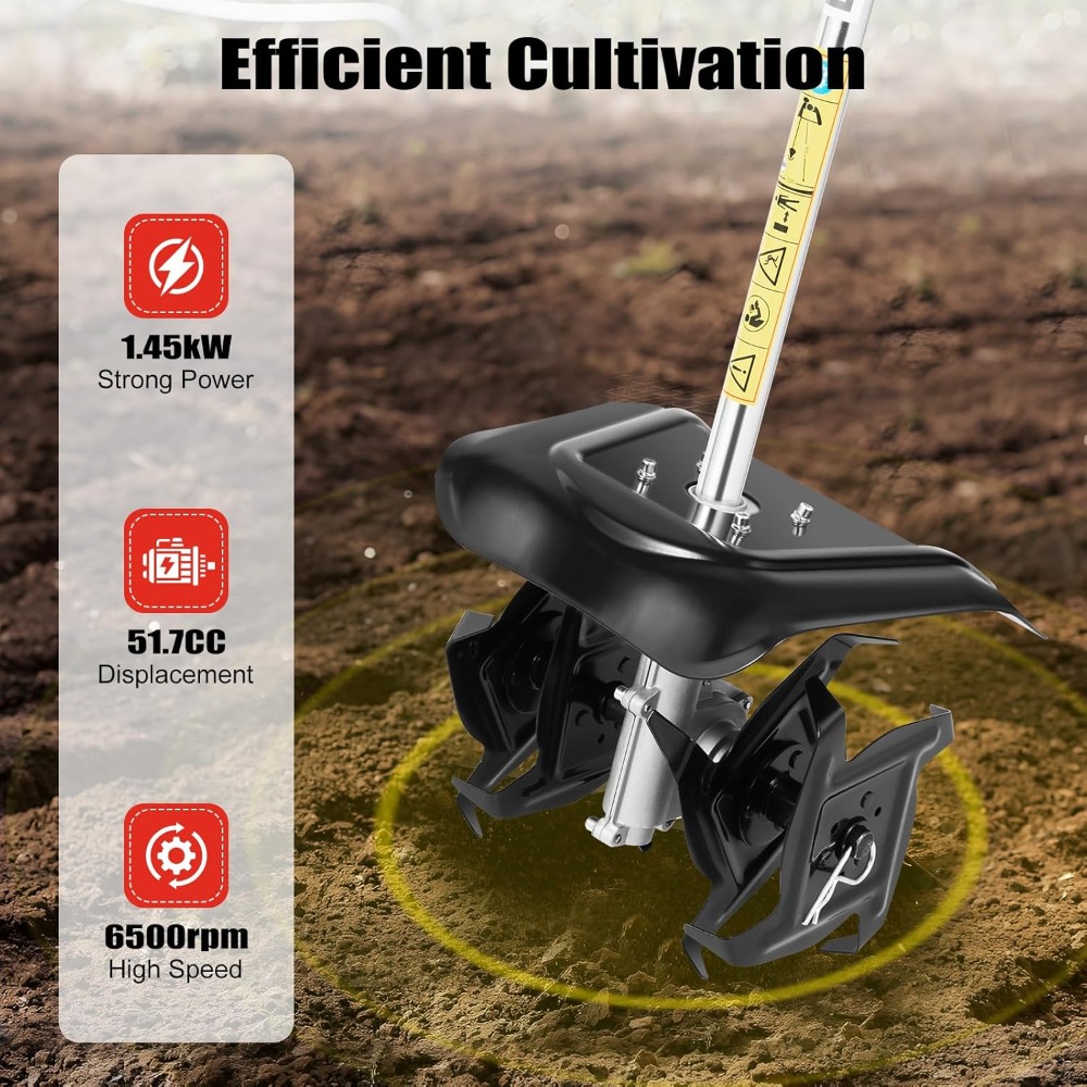 51.7CC 1.45kW Gas Powered Cult – обзор и цена Soil Tilling Cultivator
