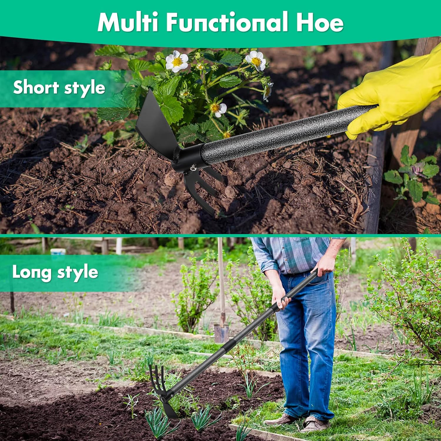 45 Inch Long Garden Hoe and Cu – обзор и цена Soil Tilling Cultivator
