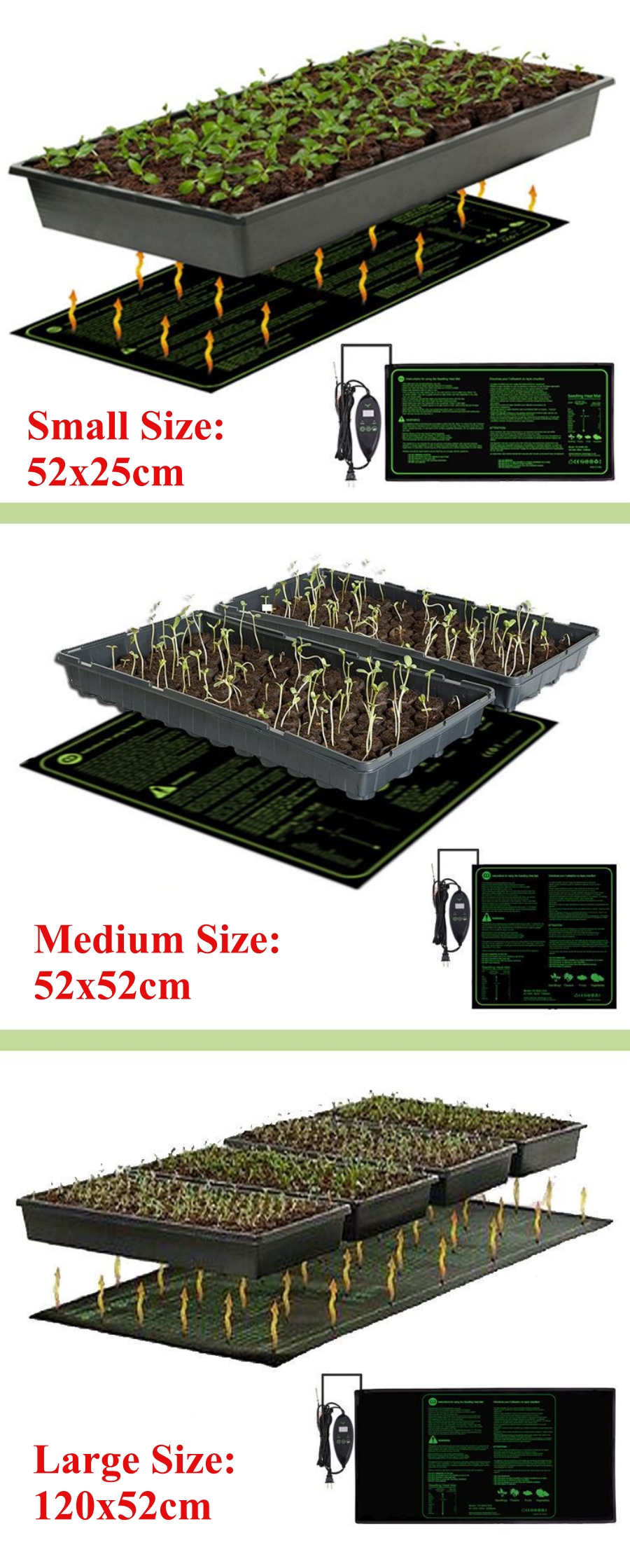 3 Sizes Upgrade Seedling Heat  – обзор и цена Seedling Heat Mat
