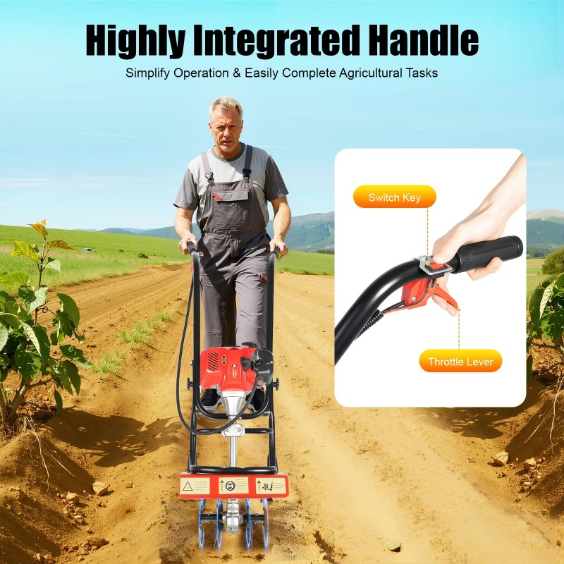 Tiller,52CC 2 Stroke Garden Cu – обзор и цена Soil Tilling Cultivator