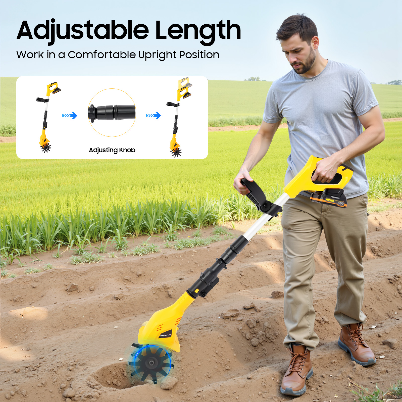 Cordless Tilling Cultivator 20 – обзор и цена Soil Tilling Cultivator