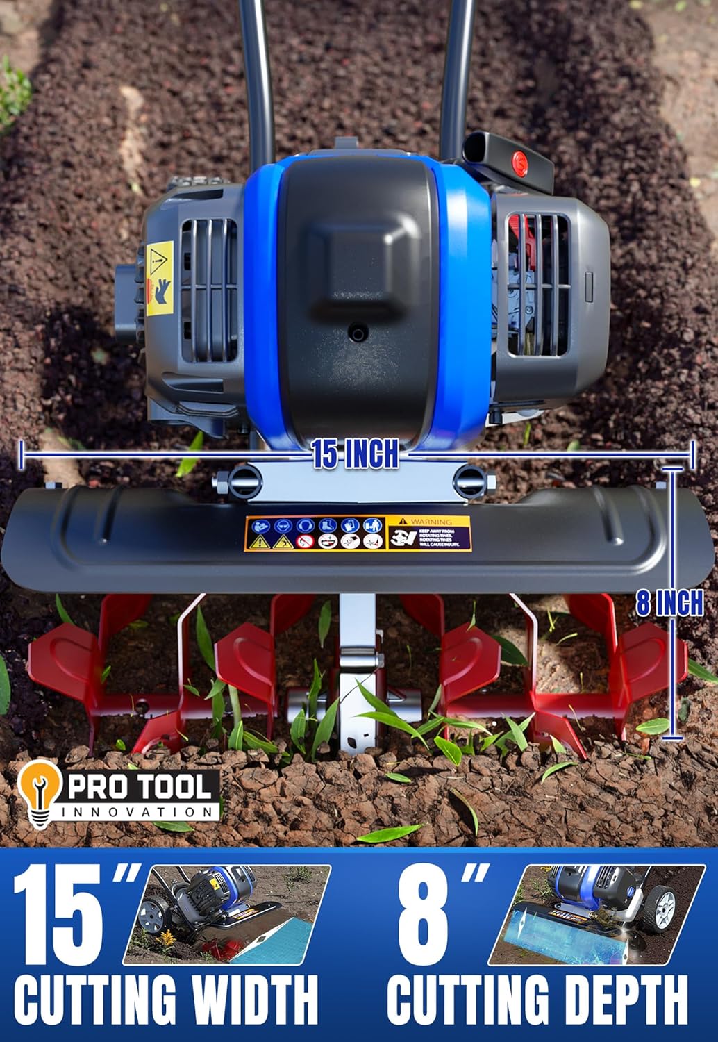Garden Tiller 53cc Mini Cultiv – обзор и цена Soil Tilling Cultivator